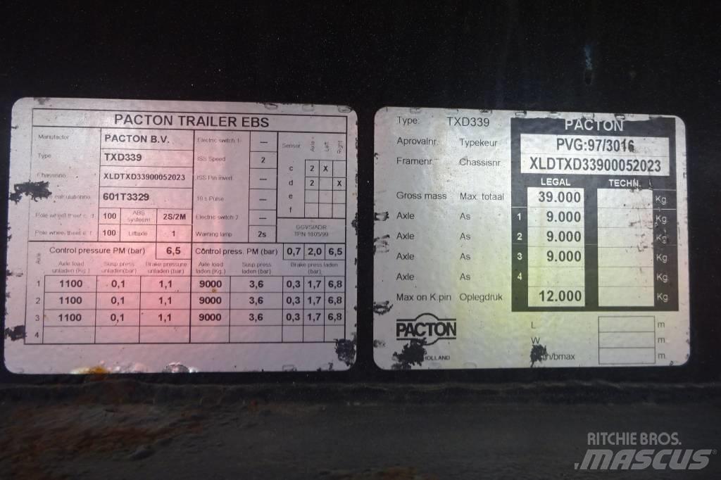 Pacton TXD339 Напівпричепи-платформи/бічне розвантаження