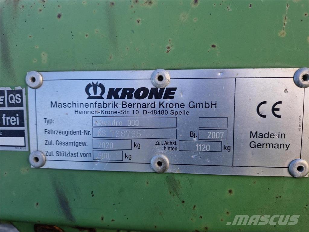 Krone Swadro 900 Рядкові жатки