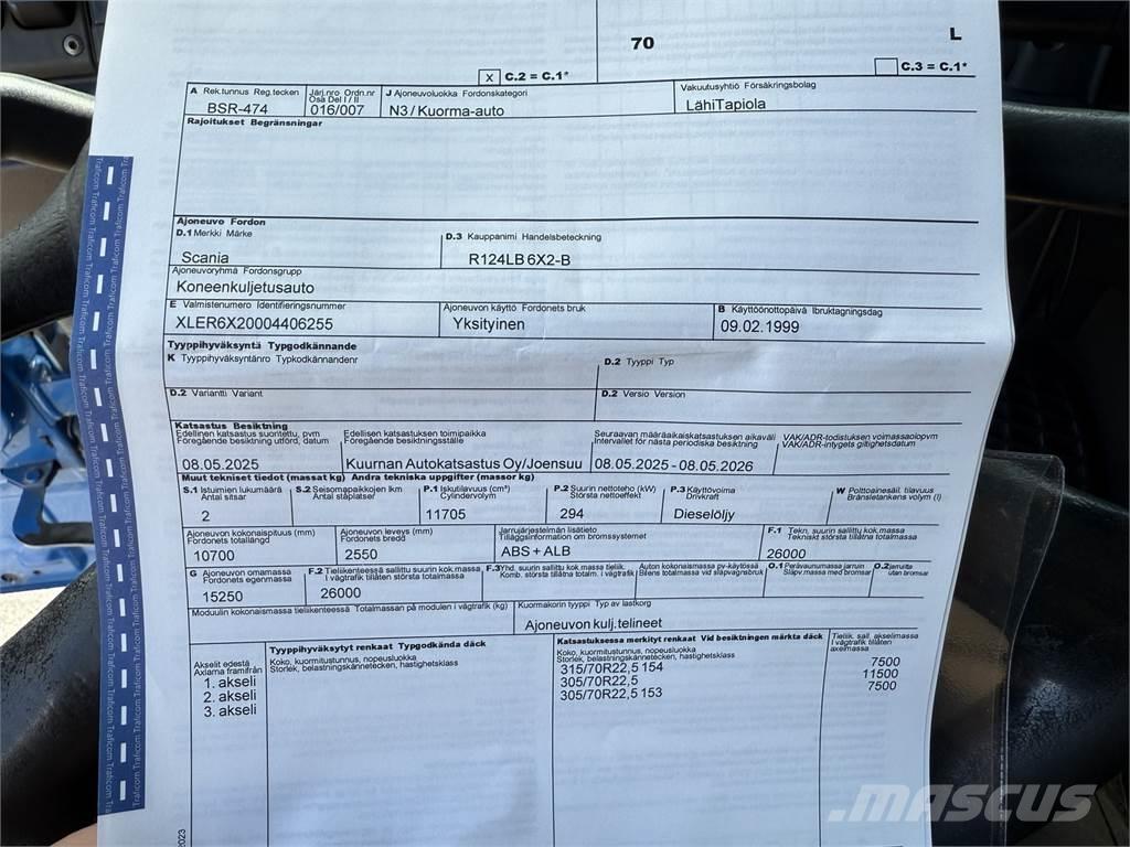 Scania R124 6X2 Автокрани