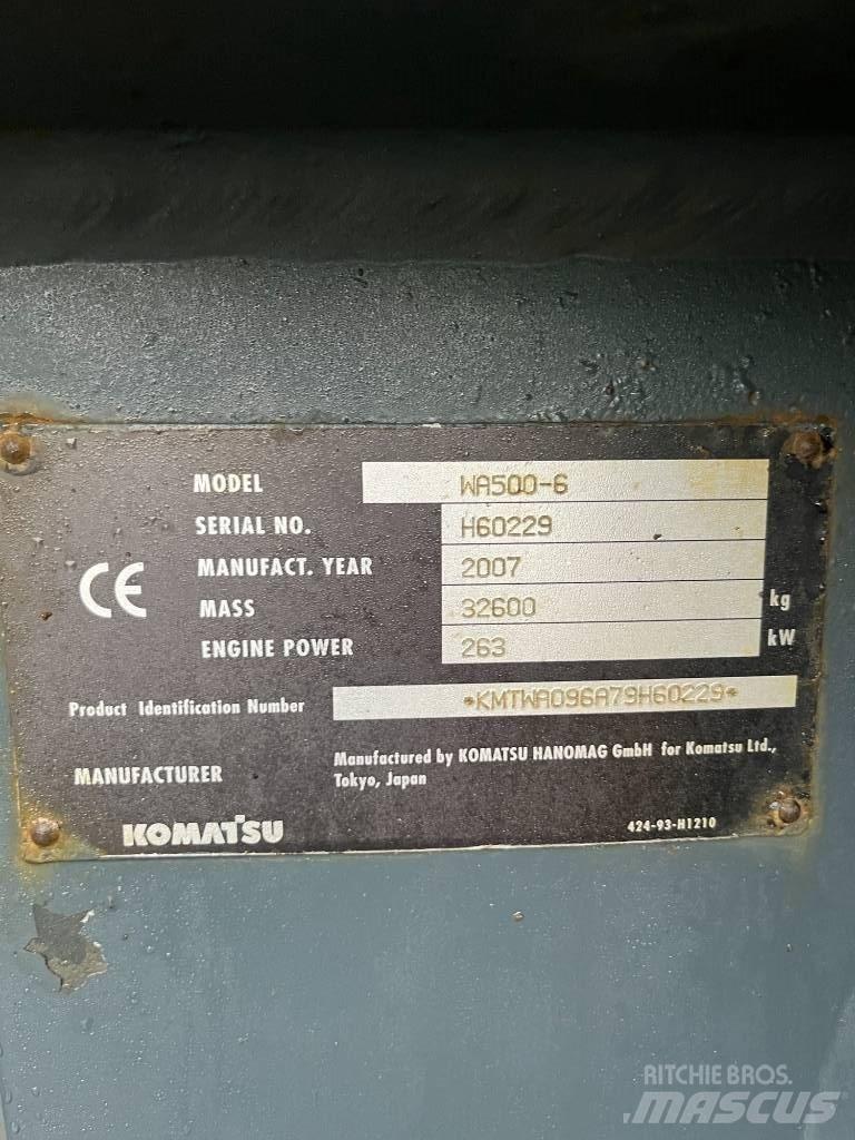 Komatsu WA 500-6 Фронтальні навантажувачі