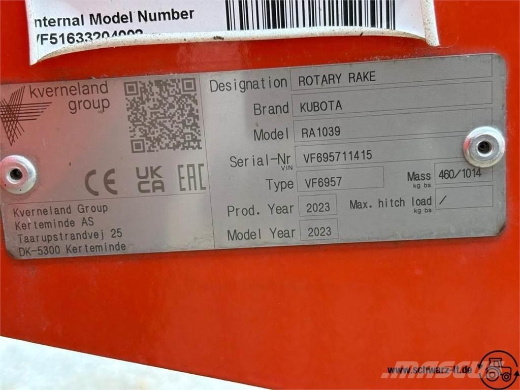 Kubota RA 1039 Рядкові жатки