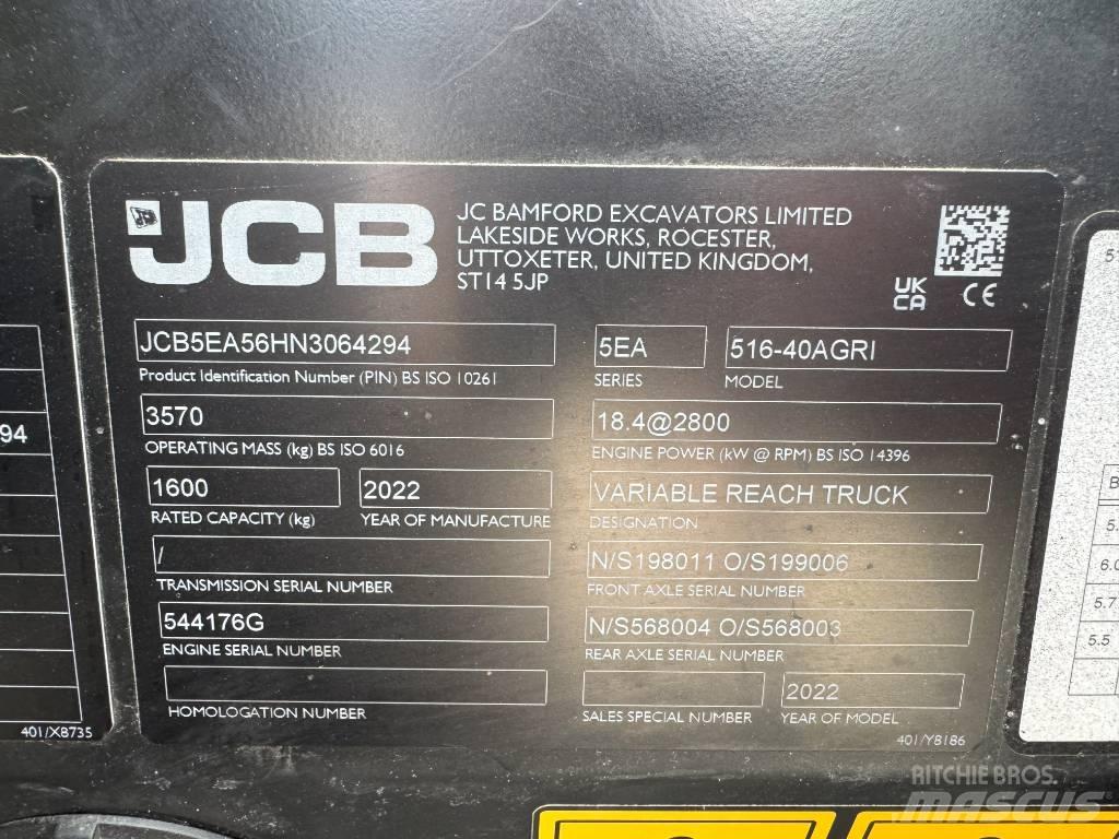 JCB 516-40AGRI Телескопічні навантажувачі