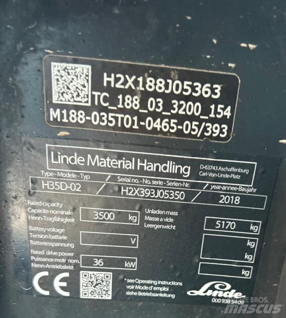 Linde H35D-02 EVO Дизельні навантажувачі