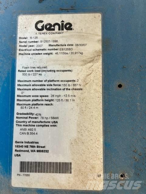 Genie S 125 Телескопічні підйомники