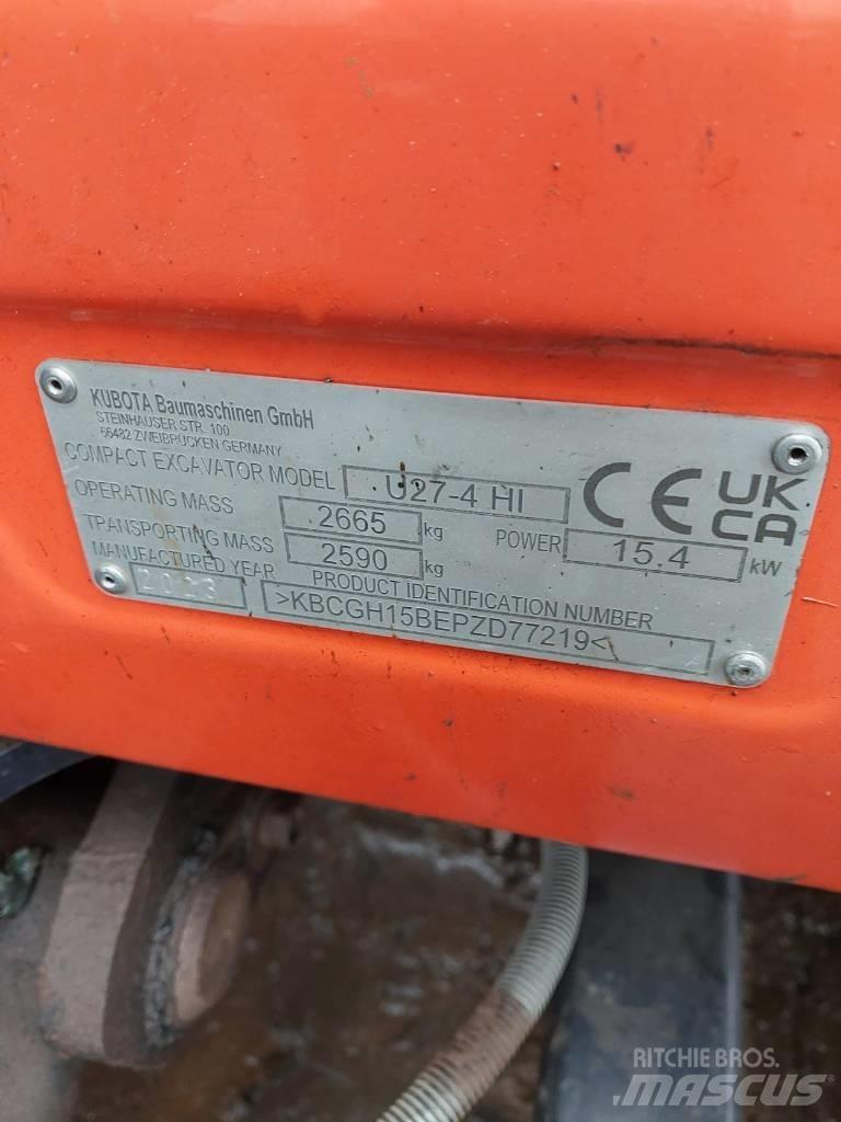 Kubota U 27-4 Міні-екскаватори < 7т