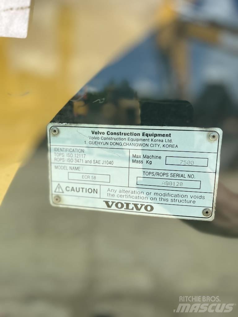 Volvo ECR 58 PLUS Середні екскаватори 7т. - 12т.