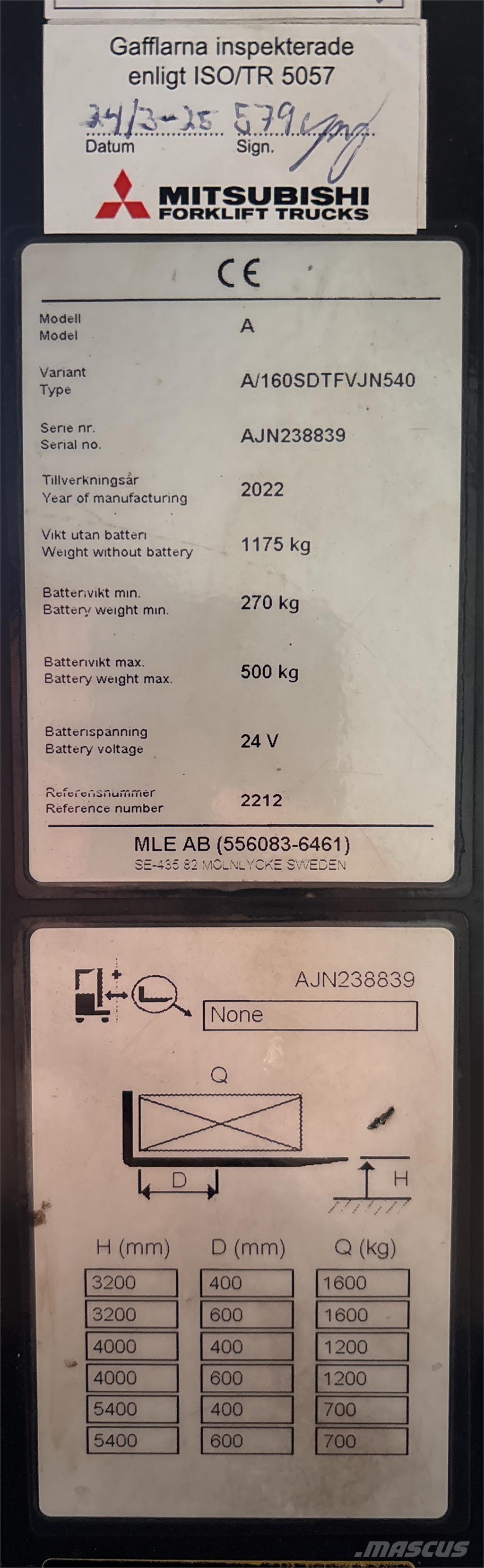 Atlet A160 Самохідні електроштабелери