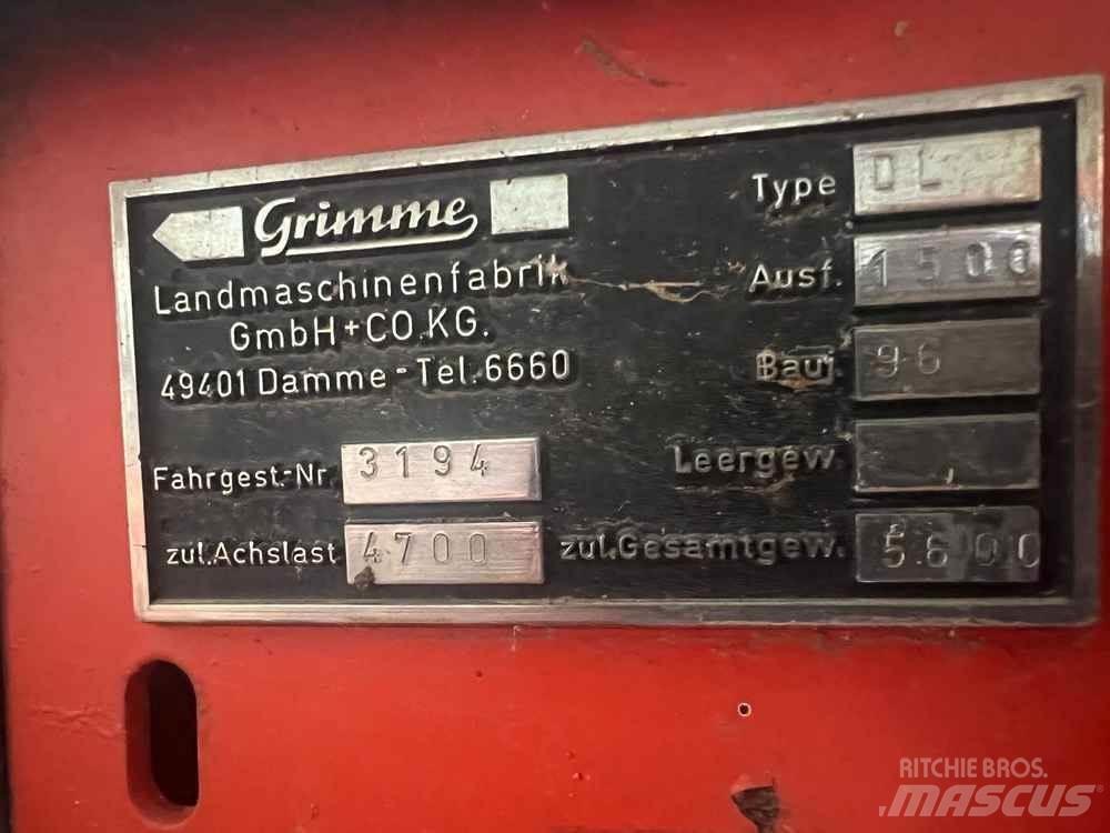 Grimme DL1500 Картоплезбиральні комбайни