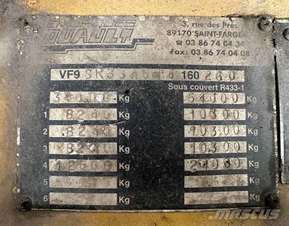 Louault SR33A Напівпричепи колесного транспортного засобу