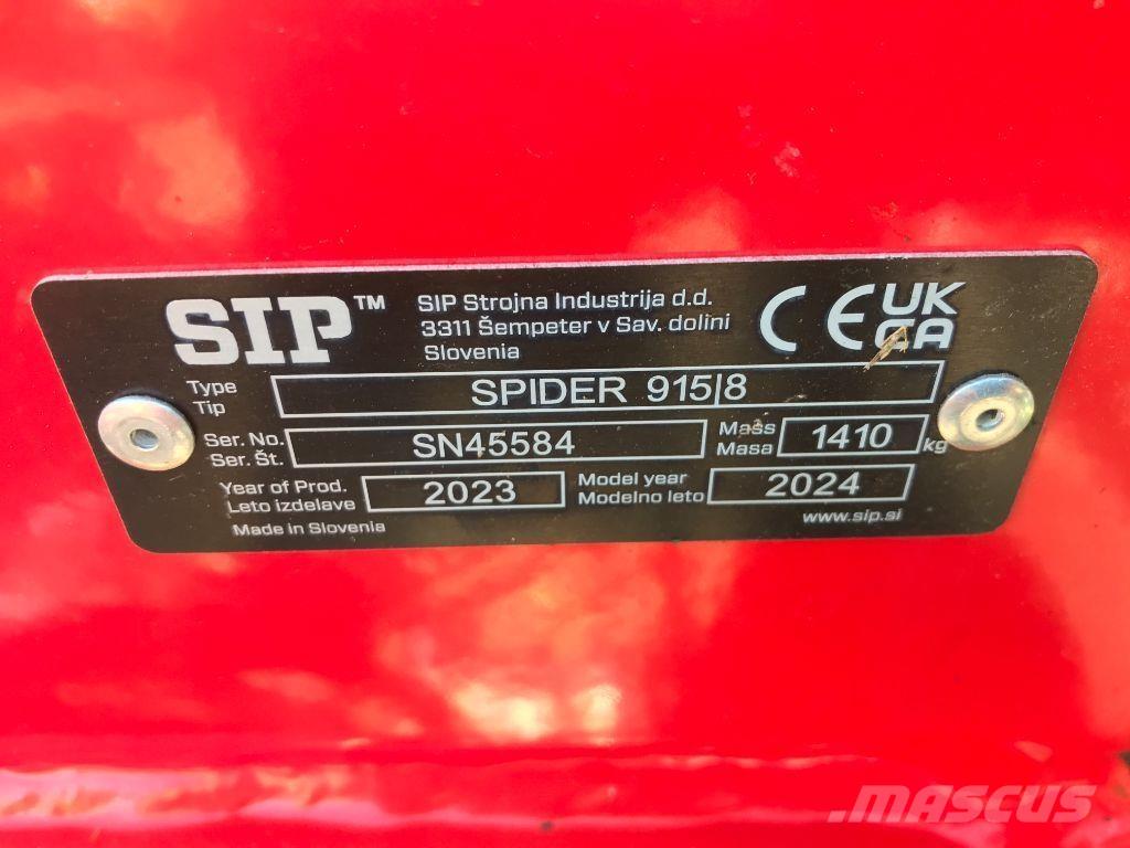 SIP SPIDER 915 / 8 Граблі і сінозворушувачі