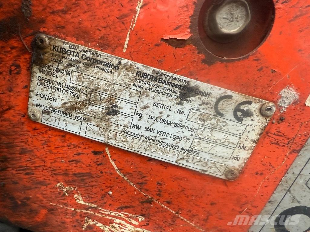 Kubota U 17-3 Міні-екскаватори < 7т