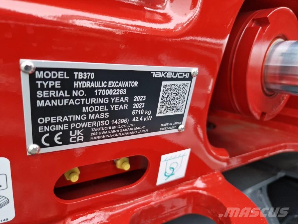 Takeuchi TB370 Міні-екскаватори < 7т