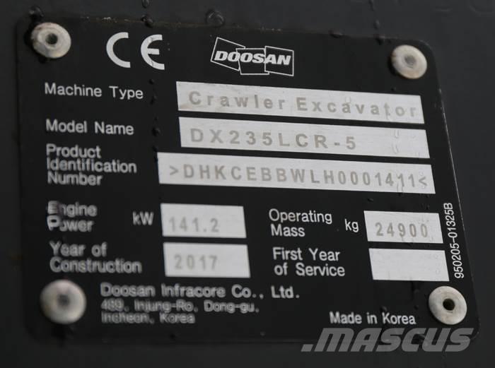 Doosan DX235LCR-5 Гусеничні екскаватори