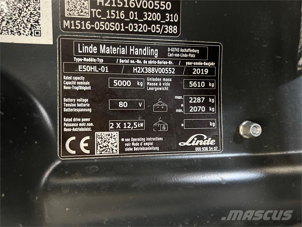 Linde E50HL-01 Електронавантажувачі