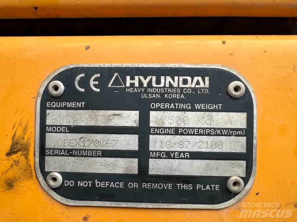 Hyundai R 170W-7 Колісні екскаватори