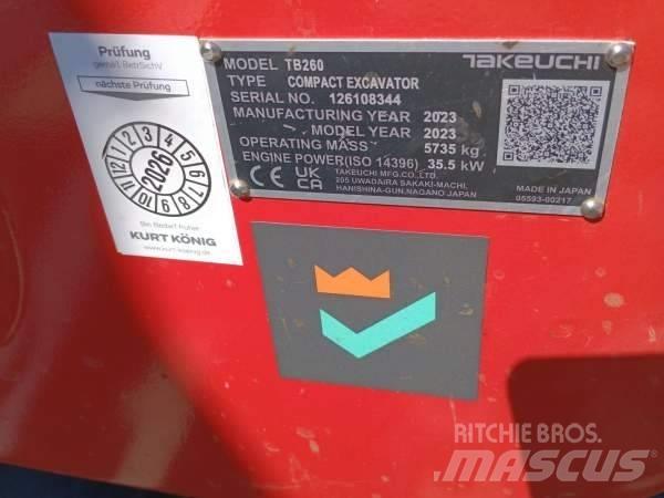 Takeuchi TB 260 Міні-екскаватори < 7т