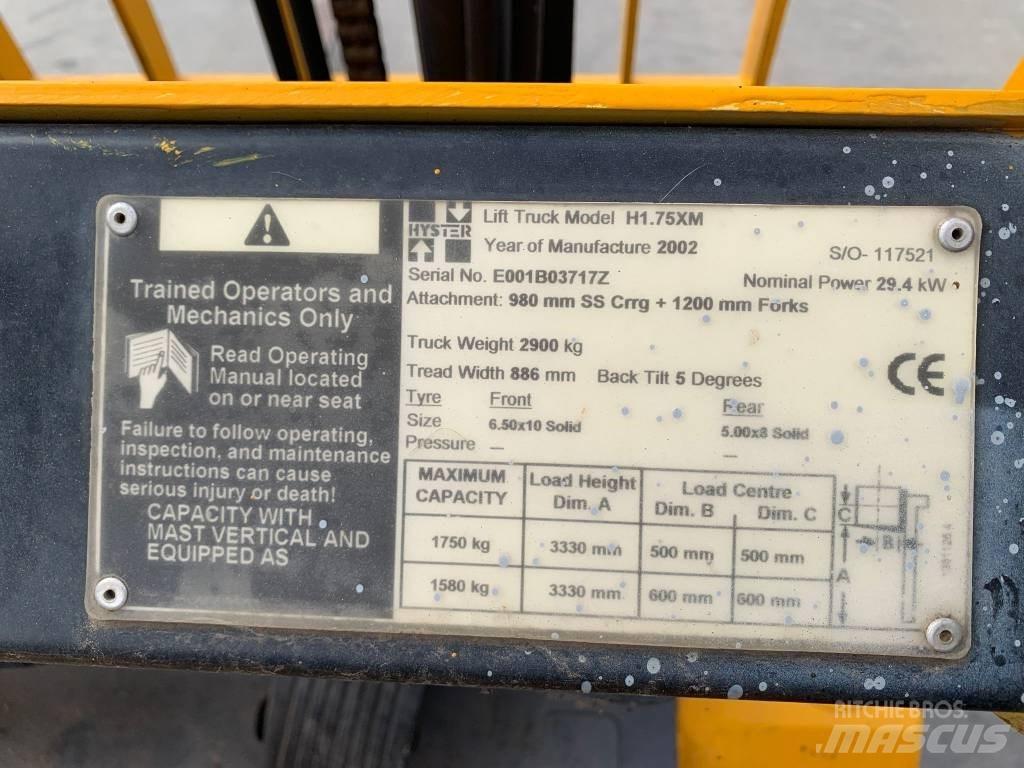 Hyster H 1.75 XM Газові навантажувачі