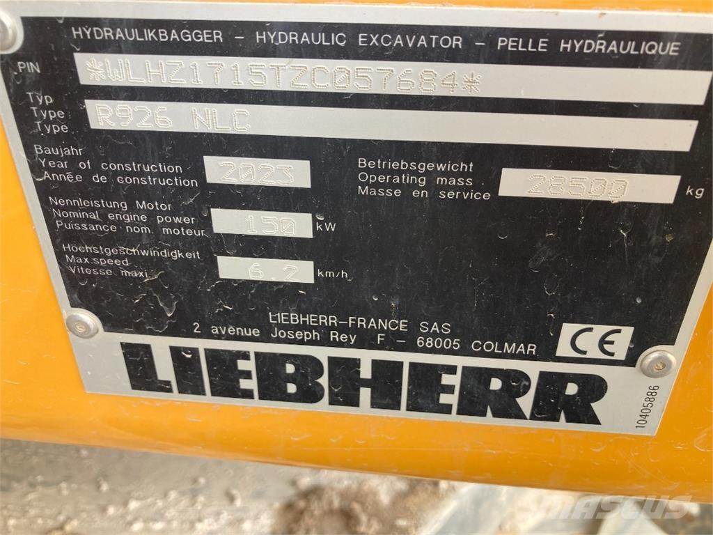 Liebherr R926 Гусеничні екскаватори