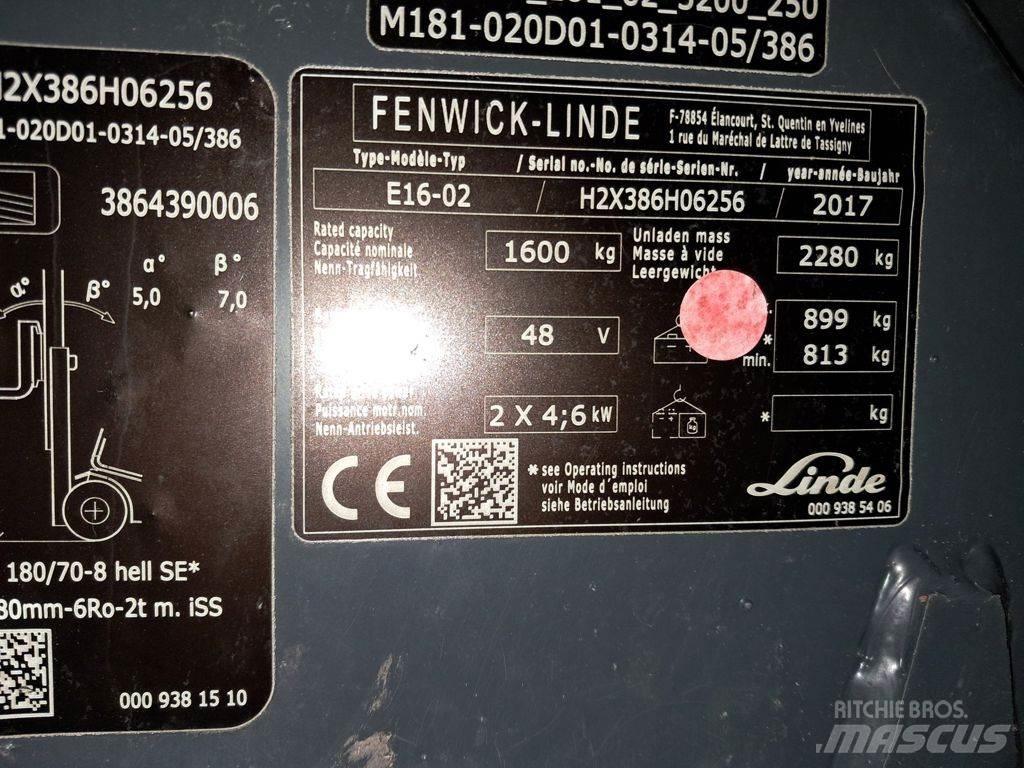 Linde E16-02 Електронавантажувачі