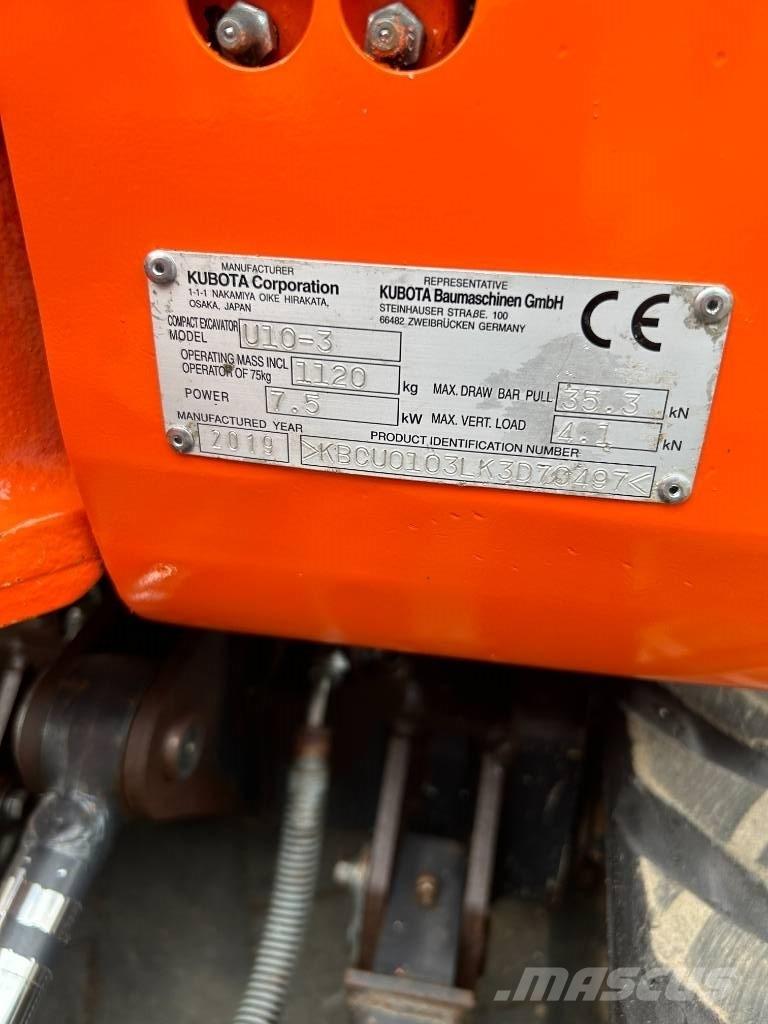 Kubota U 10-3 Міні-екскаватори < 7т