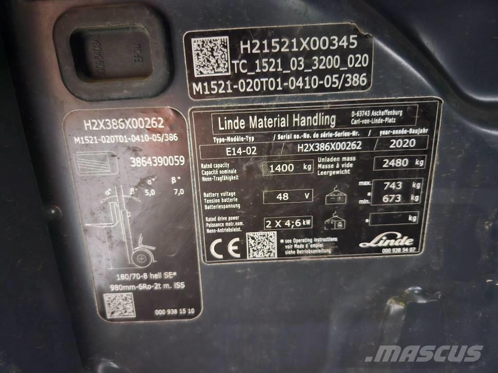 Linde E14 Електронавантажувачі