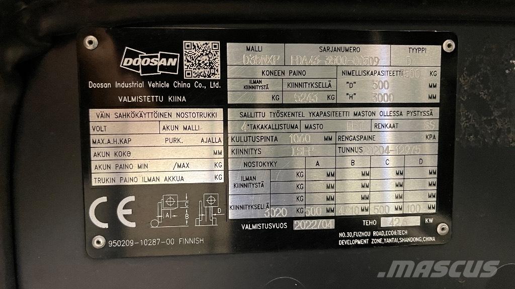Doosan D35NXP Дизельні навантажувачі