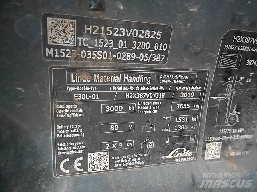 Linde E30L-01 Електронавантажувачі