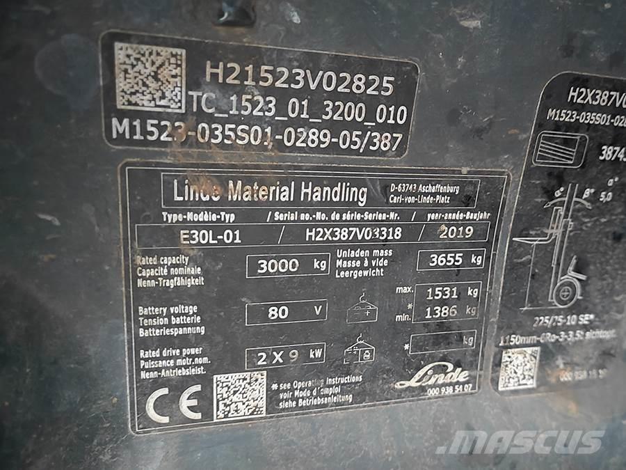 Linde E30L-01 Електронавантажувачі