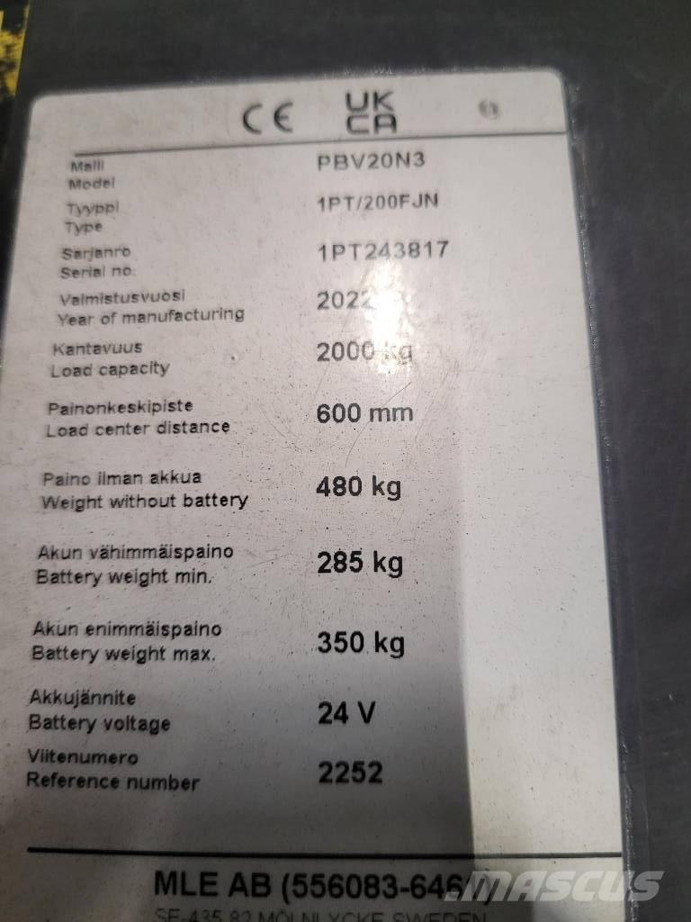 Mitsubishi PBV 20 N3 Візки для перевезення піддонів