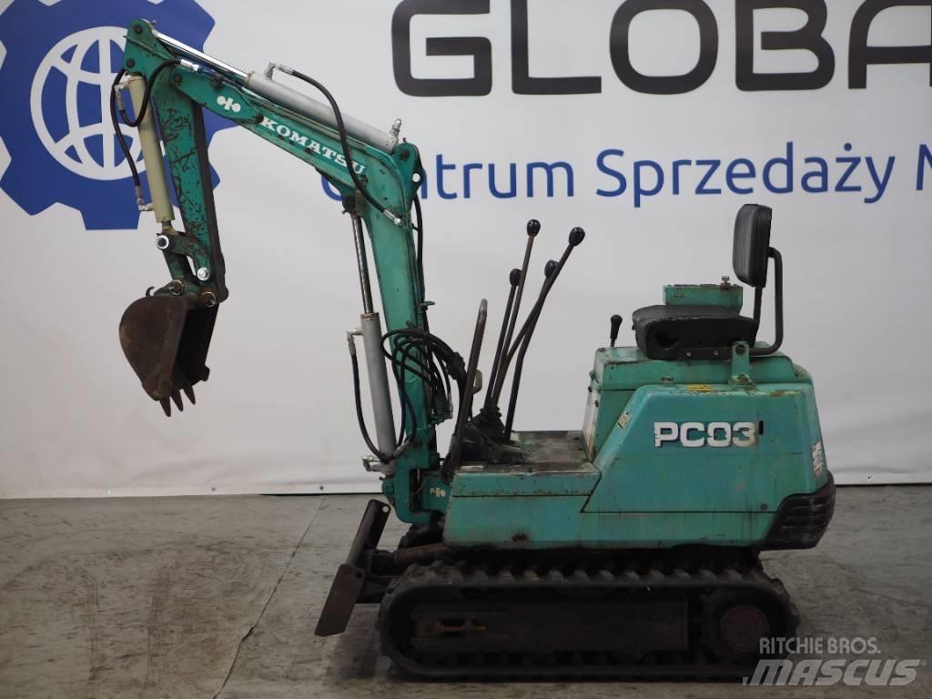 Komatsu PC03-1 Міні-екскаватори < 7т