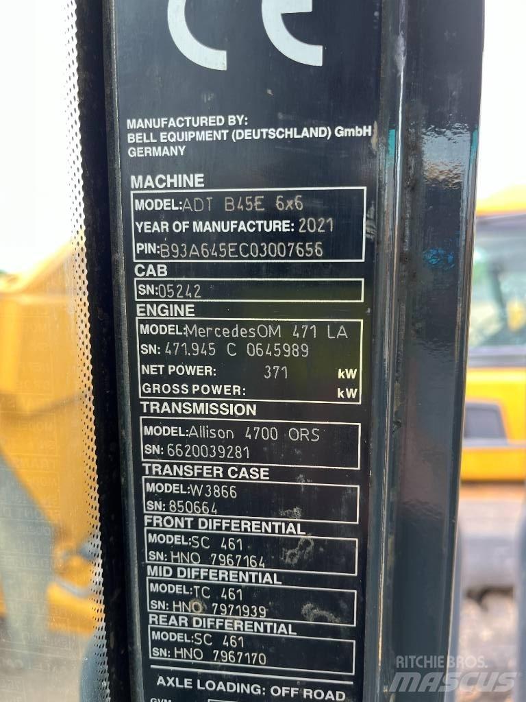 Bell B45E Зчленовані самоскиди