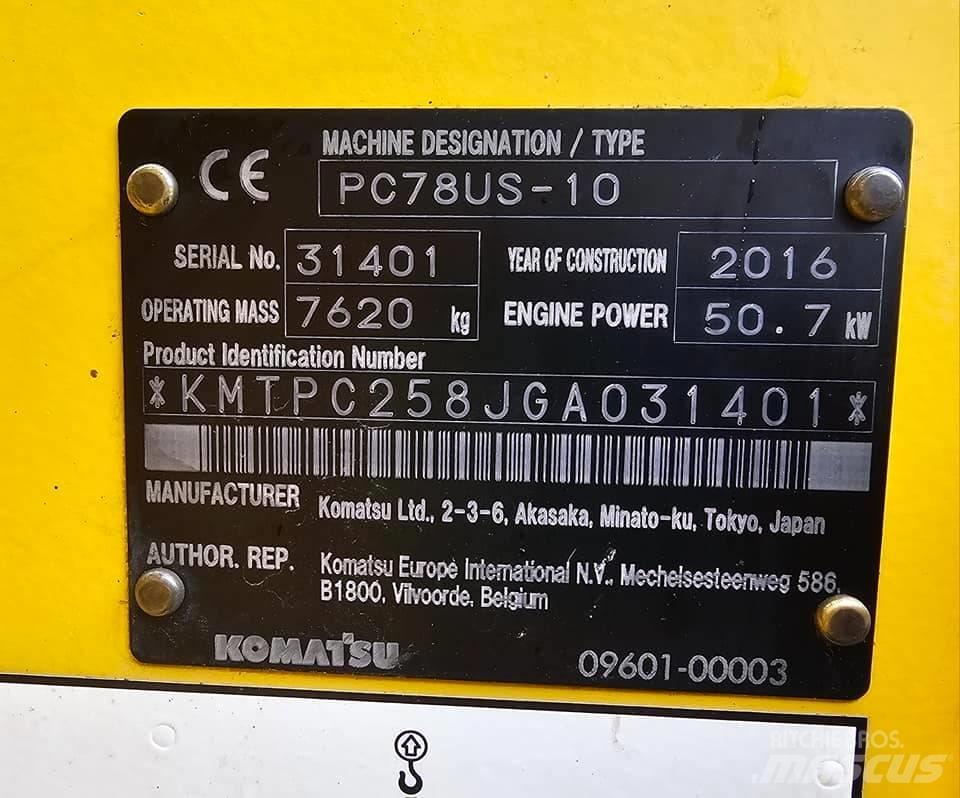Komatsu pc78us-10 Міні-екскаватори < 7т