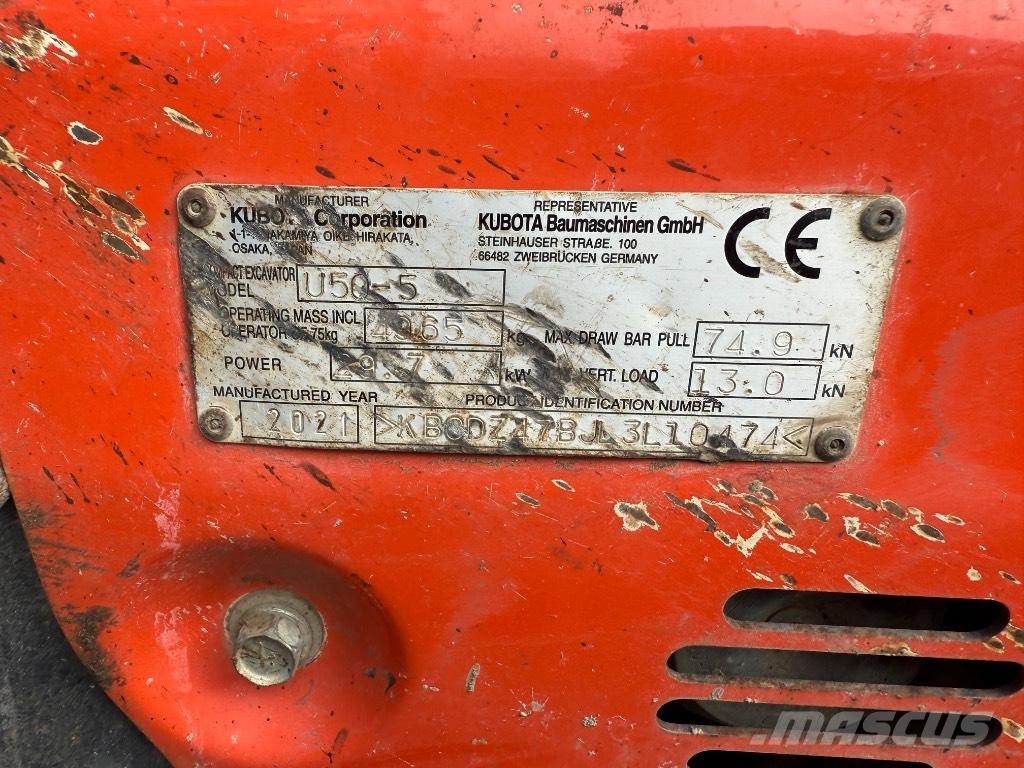 Kubota U 50-5 Міні-екскаватори < 7т