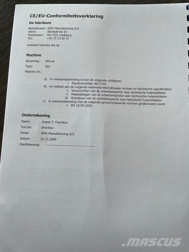  Winlet 350 SOLD Міні-крани