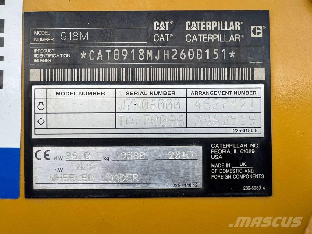 CAT 918 M Фронтальні навантажувачі