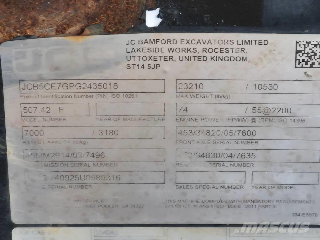 JCB 507-42 Телескопічні навантажувачі