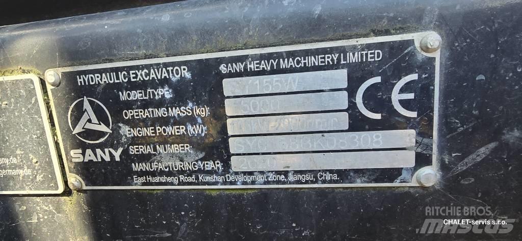 Sany SY 155 W Колісні екскаватори