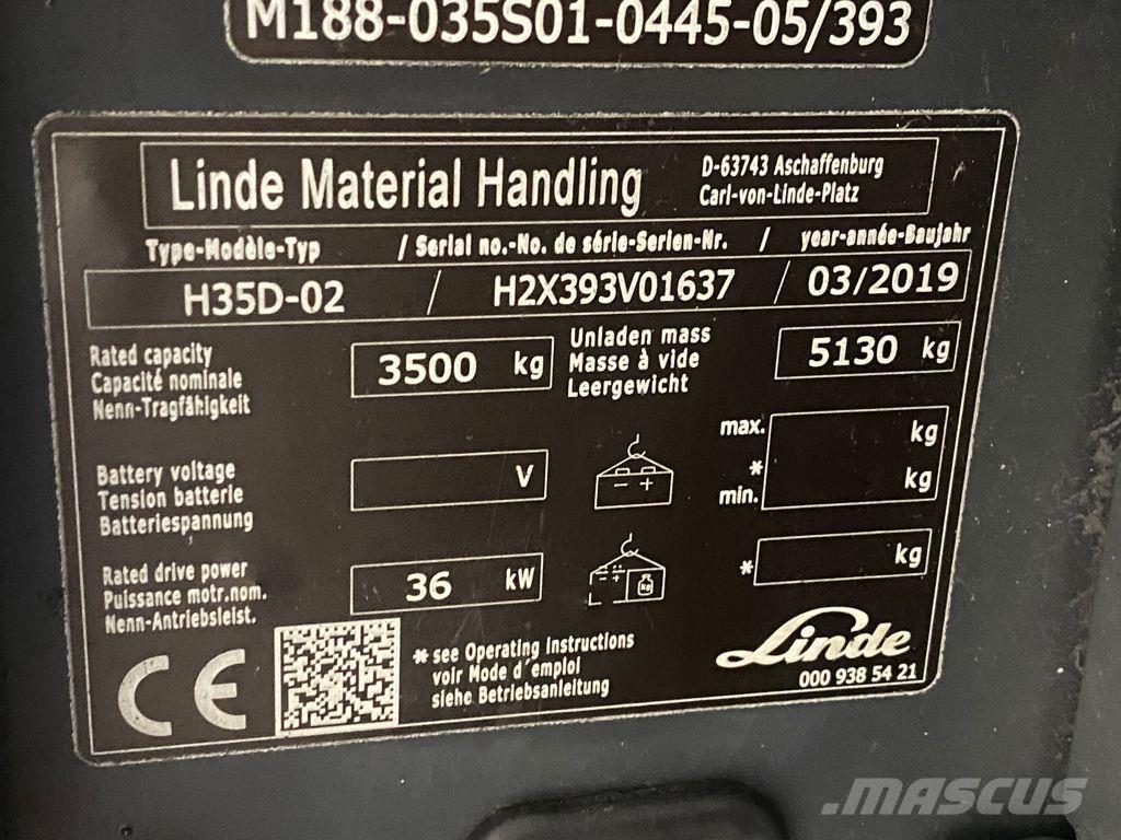 Linde H35D-02 Дизельні навантажувачі