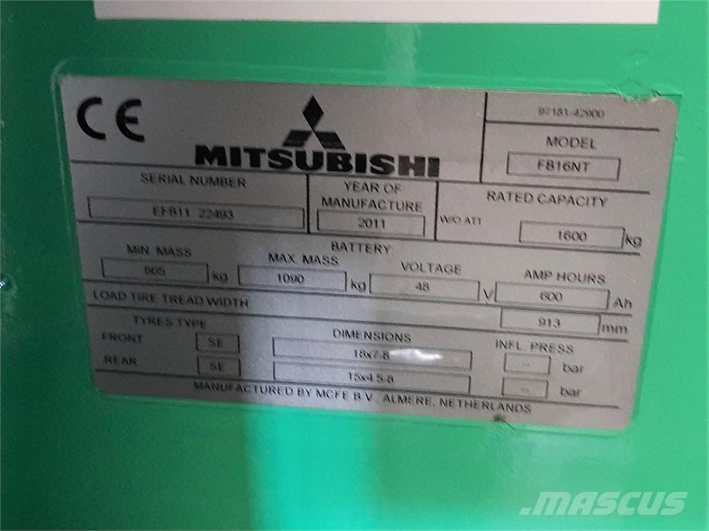 Mitsubishi FB16NT Електронавантажувачі
