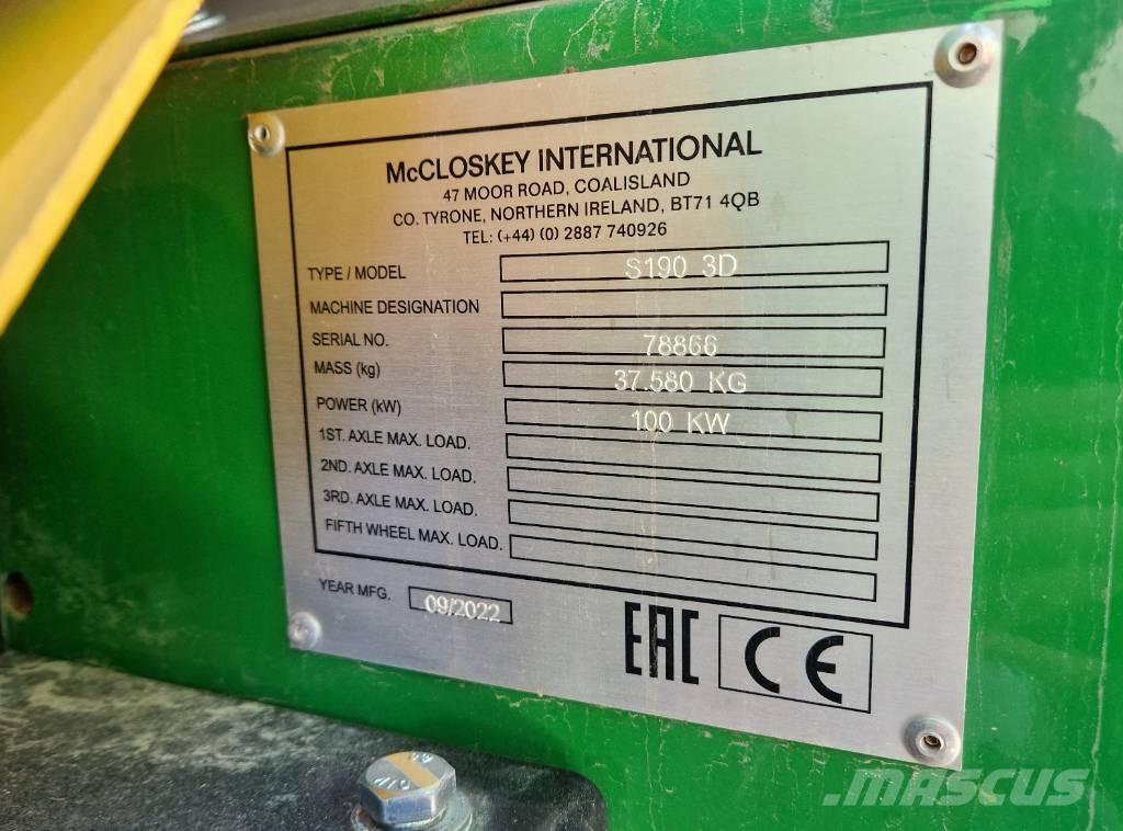McCloskey S190 Мобільні грохоти