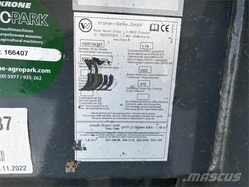 Kramer 2150 mm Запчастини та додаткове обладнання для фронтальних навантажувачів