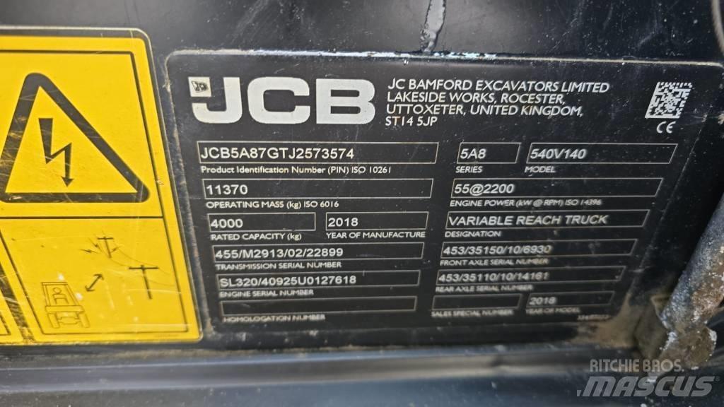 JCB 540-140 Телескопічні навантажувачі