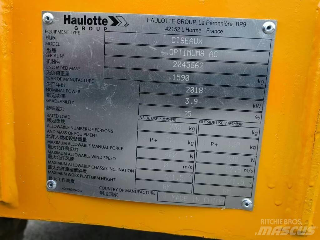 Haulotte OPTIMUM 8 Підйомники-ножиці
