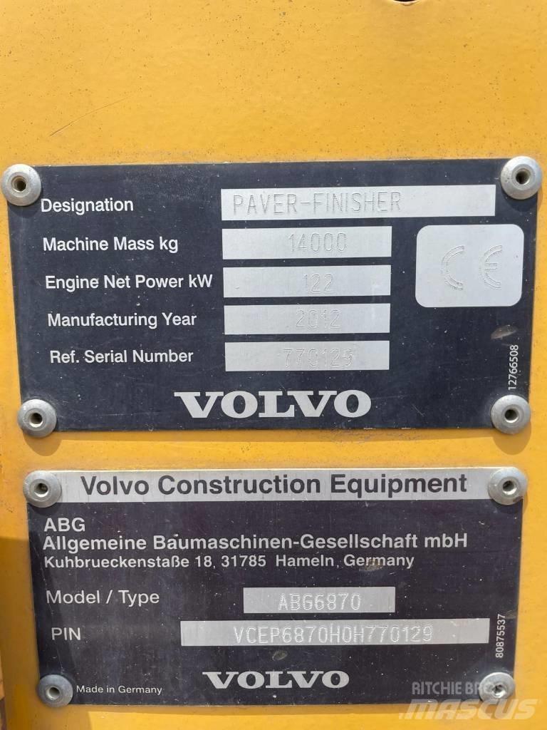 Volvo ABG 6870 Асфальтовкладачі