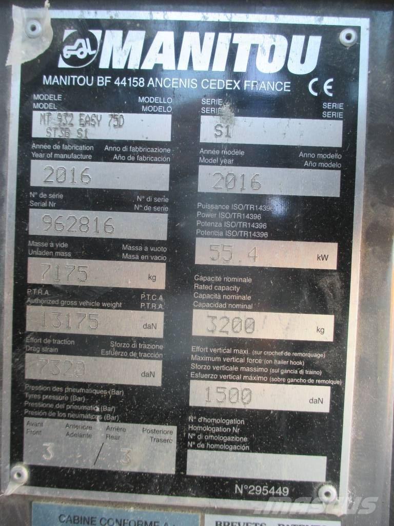 Manitou MT 932 Телескопічні навантажувачі