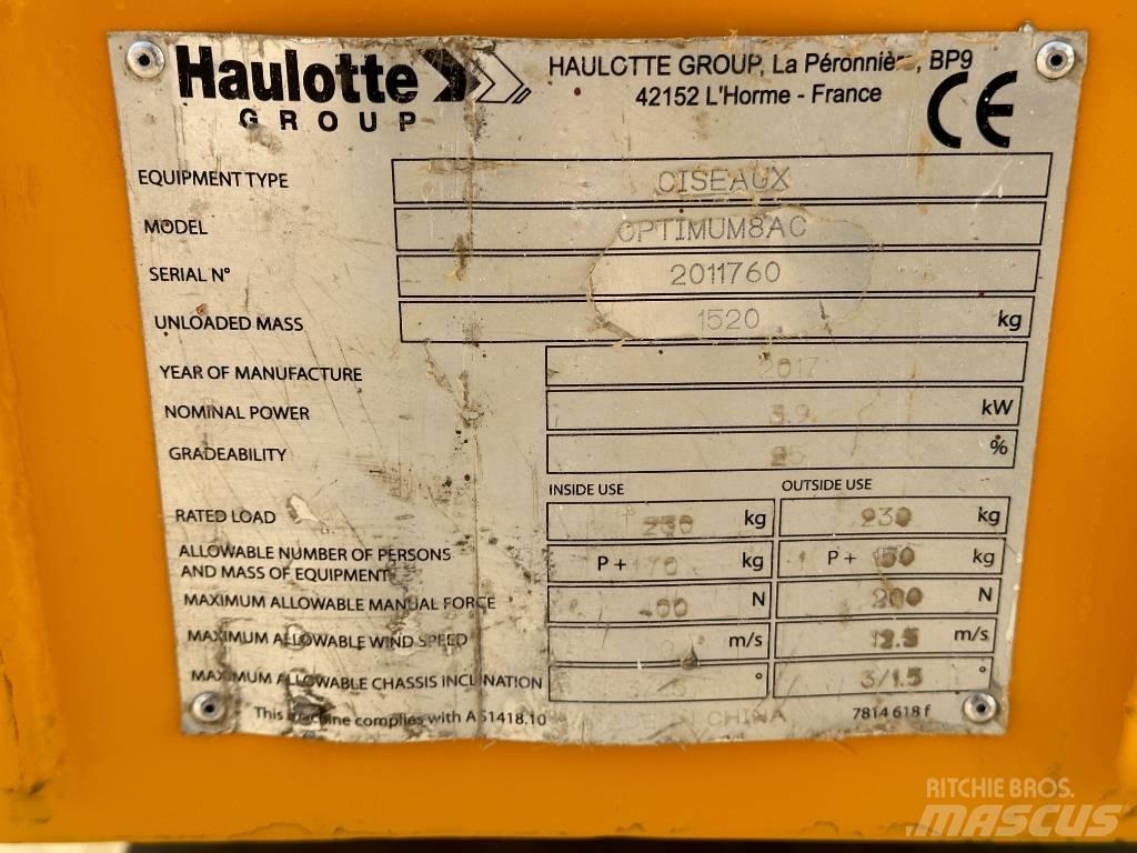 Haulotte OPTIMUM 8 Підйомники-ножиці