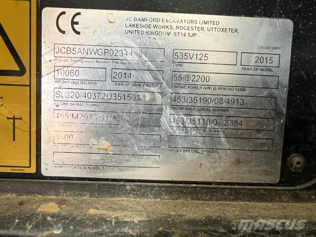 JCB 535-125 Телескопічні навантажувачі