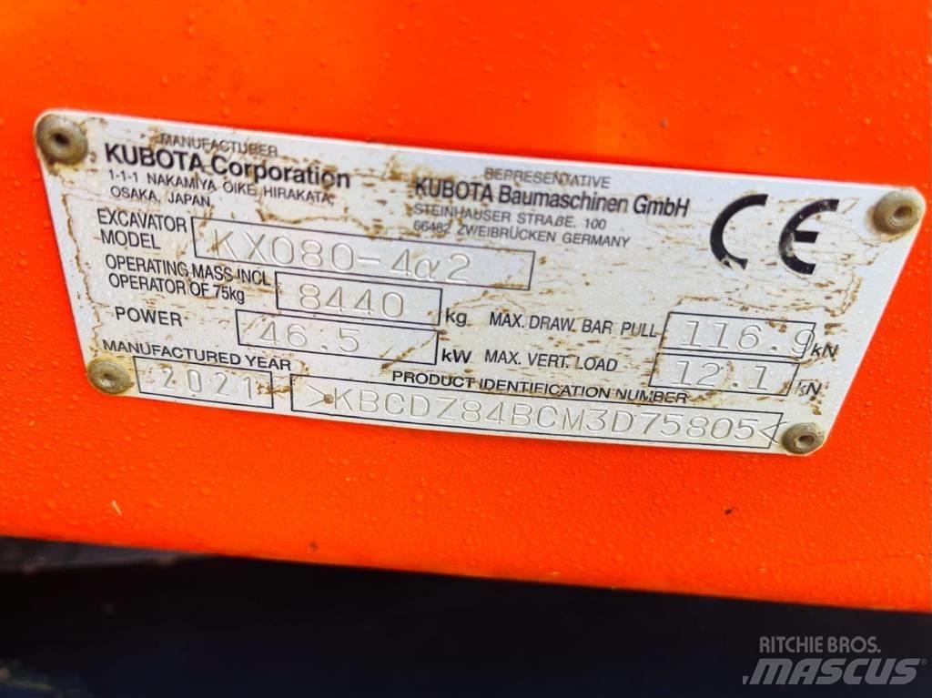 Kubota KX 080-4 Середні екскаватори 7т. - 12т.