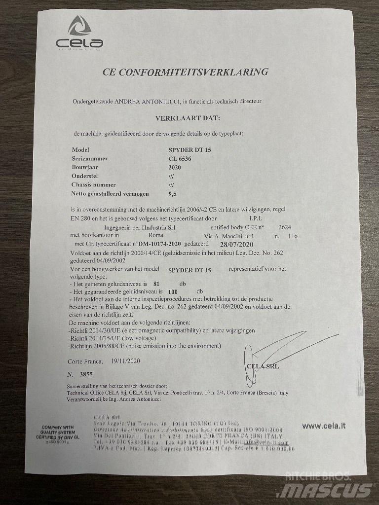 Cela DT 15 SOLD Колінчаті підйомники