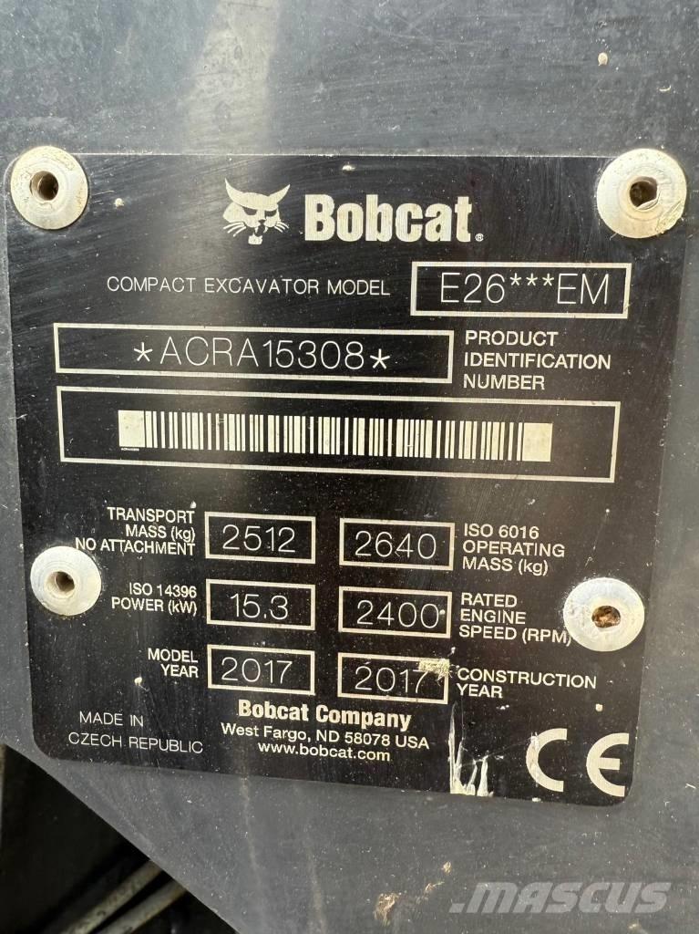 Bobcat E 26 EM Міні-екскаватори < 7т